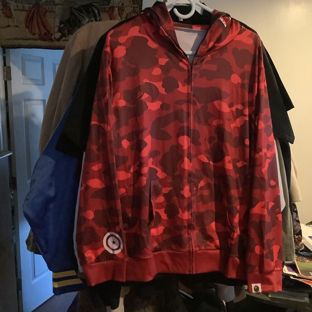 boot Leg Bape A Bathing Ape Shark Hoodie Sweatshirt Size Medium M
